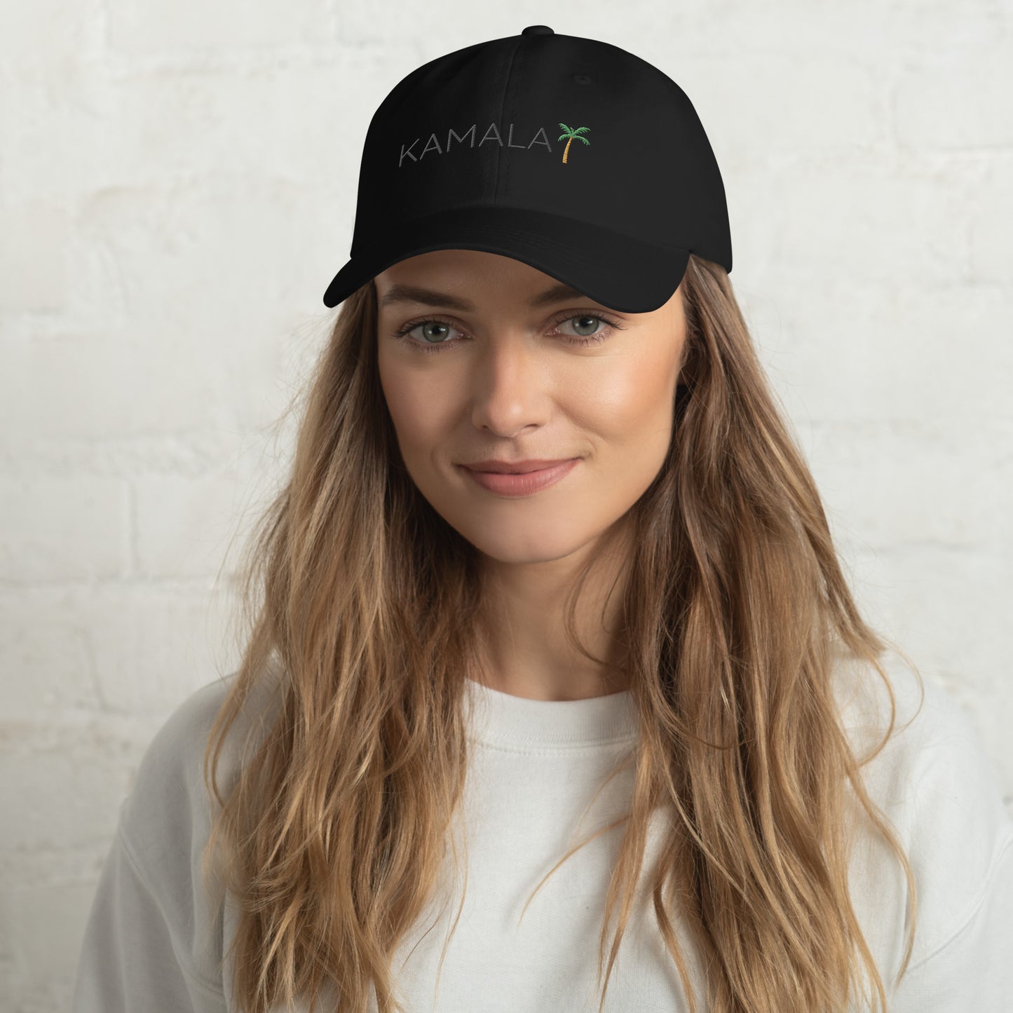 Kamala coconut tree emoji dad hat