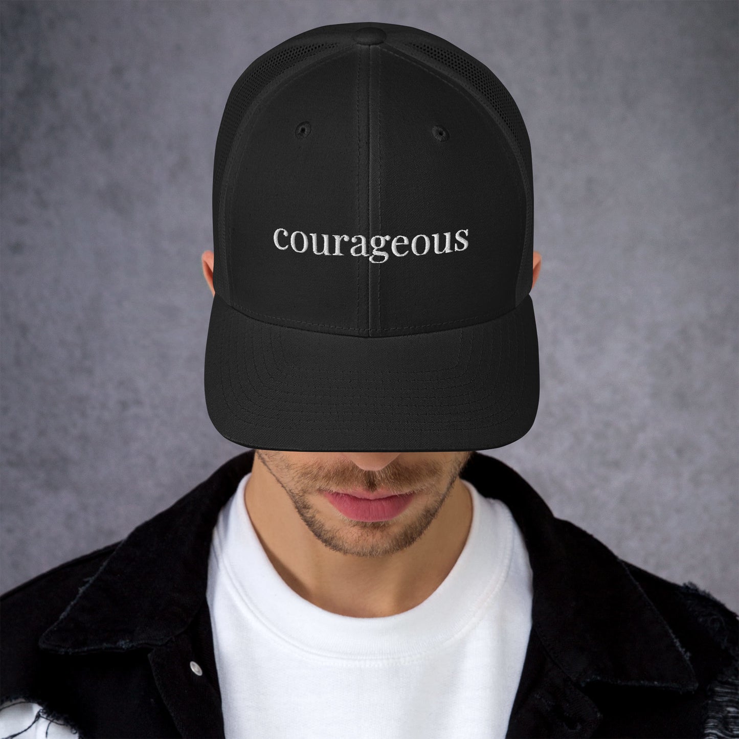 courageous trucker hat