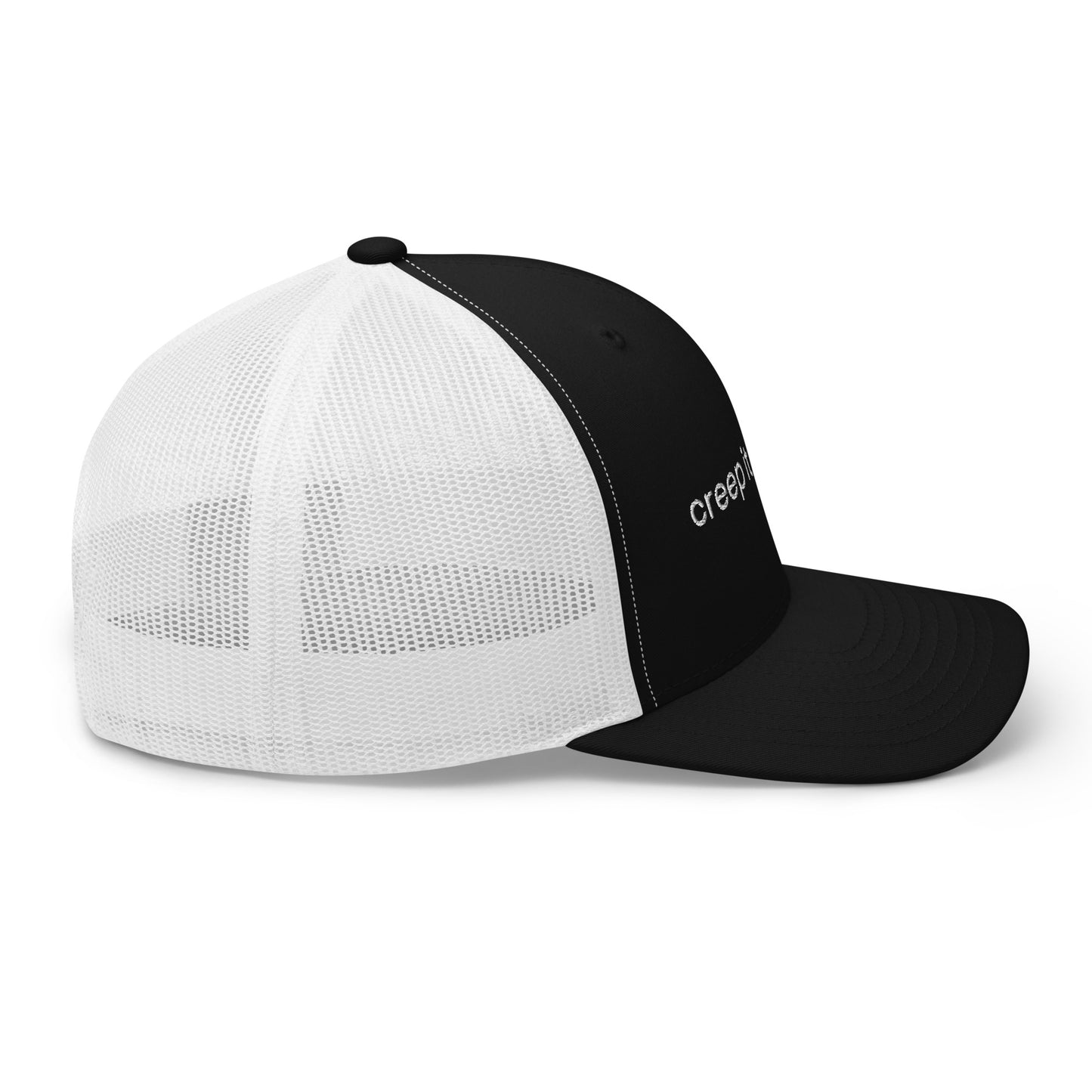 ghost hat, creep it real Halloween trucker hat