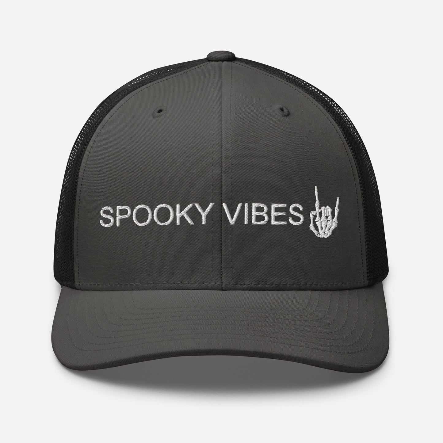 spooky trucker hat, spooky embroidered hat