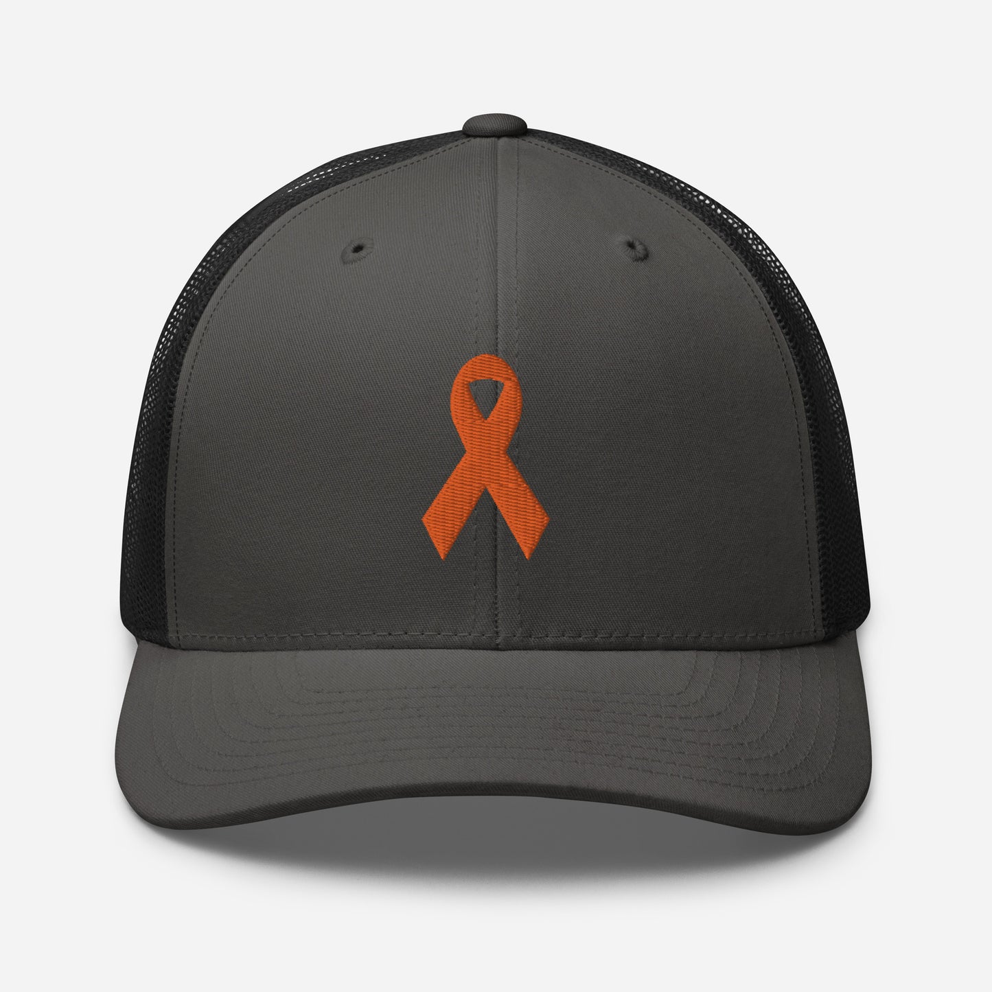 Embroidered orange ribbon leukemia hat, kidney cancer hat