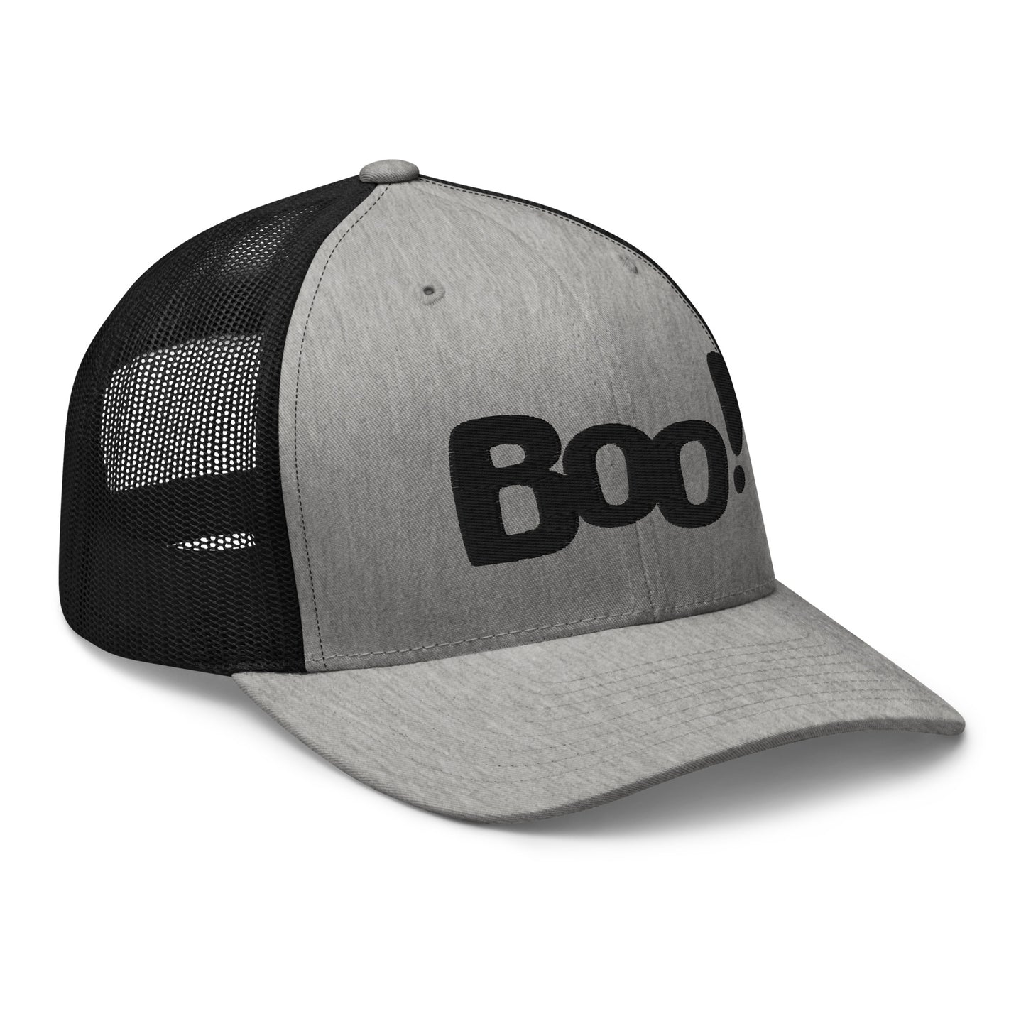 Boo Halloween hat, boo Halloween trucker hat, fun Halloween hat