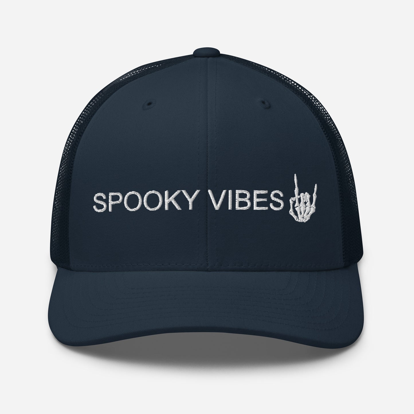 spooky trucker hat, spooky embroidered hat