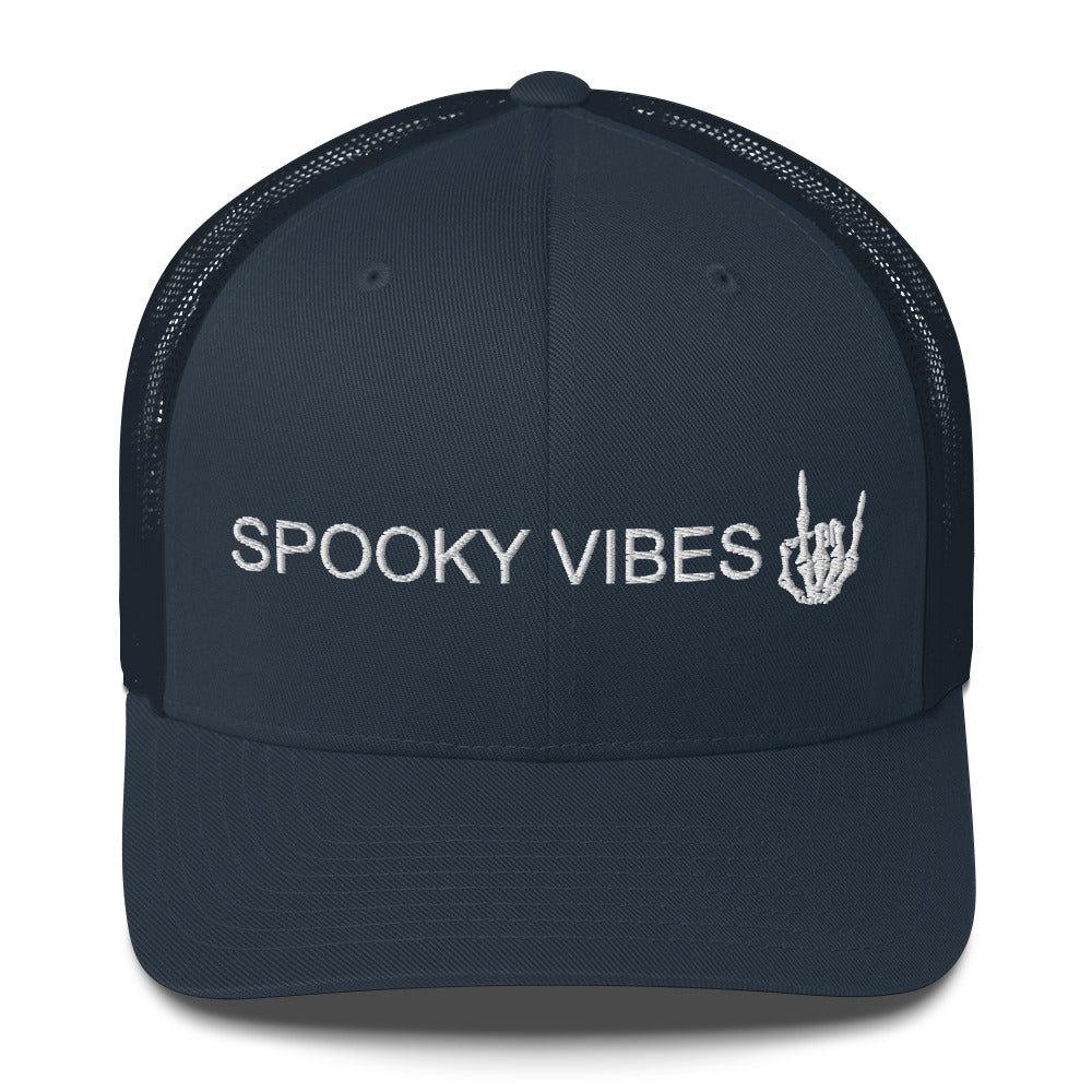 spooky trucker hat, spooky embroidered hat