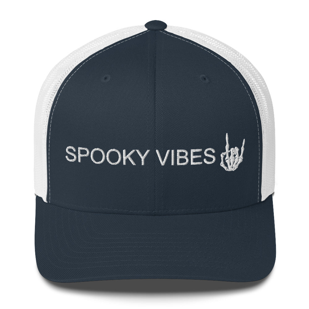 spooky trucker hat, spooky embroidered hat