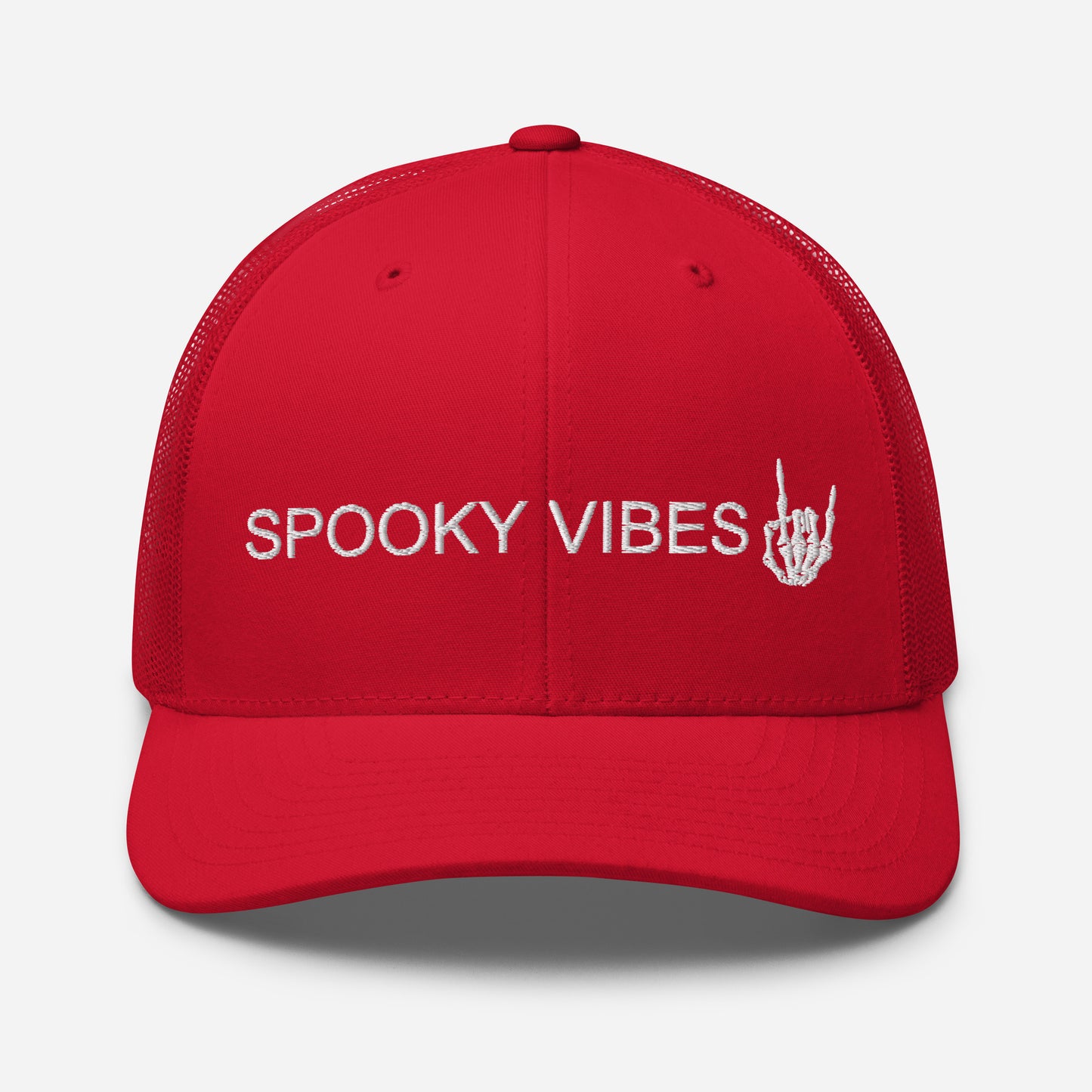 spooky trucker hat, spooky embroidered hat