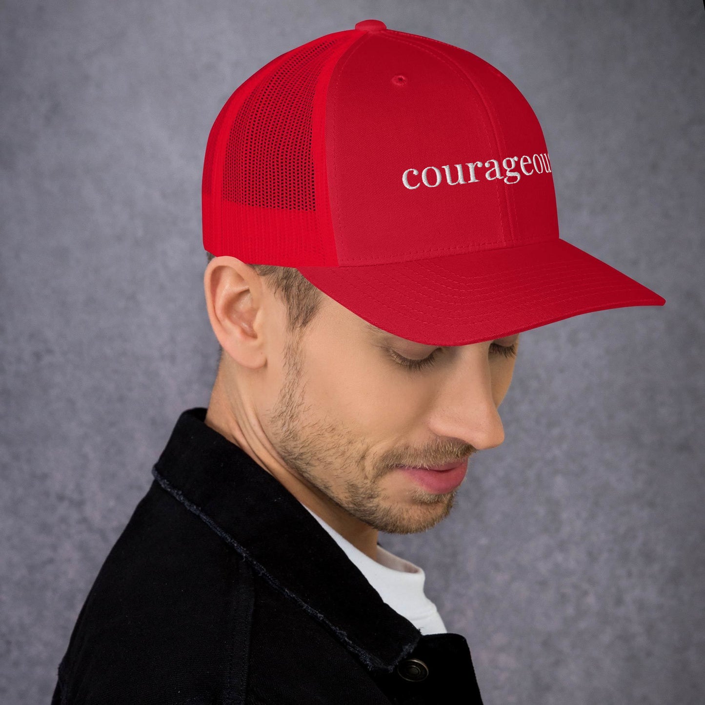 courageous trucker hat