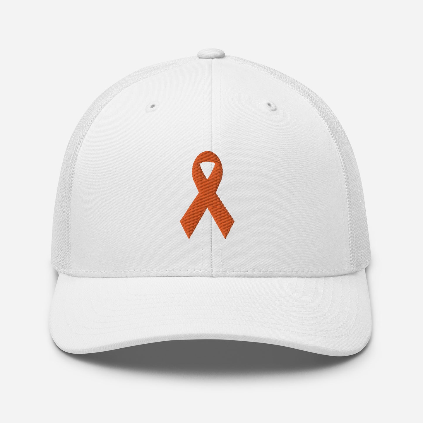 Embroidered orange ribbon leukemia hat, kidney cancer hat