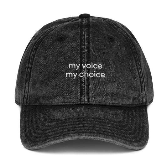 Vintage my voice my choice hat, pro choice hat